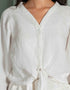 MUSLIN KNOTTED BUTTON UP TOP